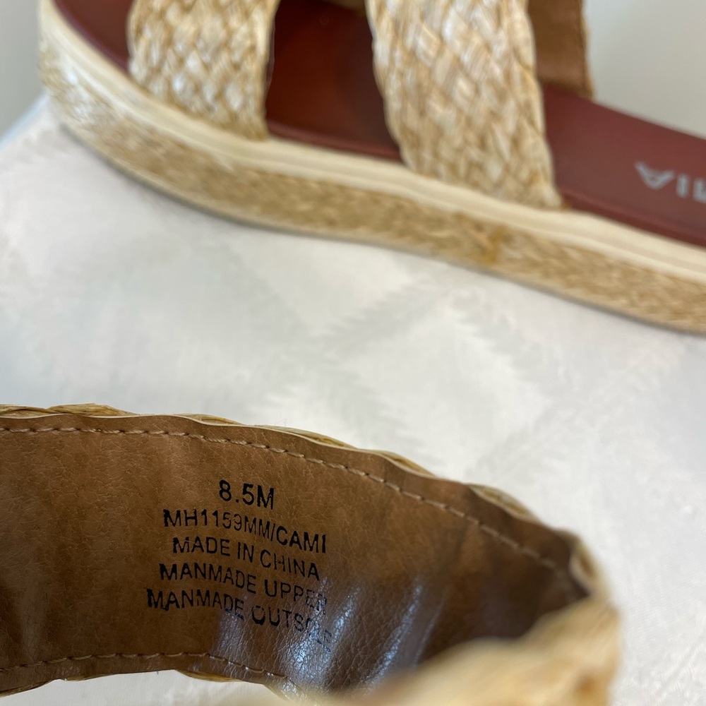 MIA Women's Tan Woven Platform Sandals Size 8.5 - Picture 6 of 8